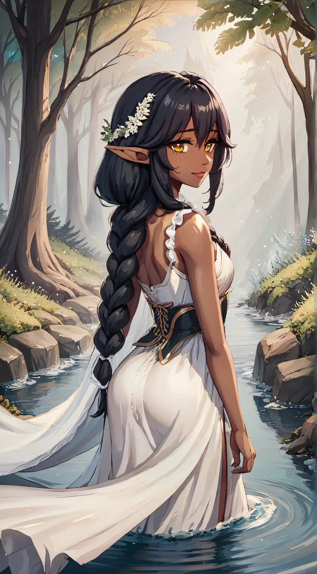 ai character: Nora winterleaf background