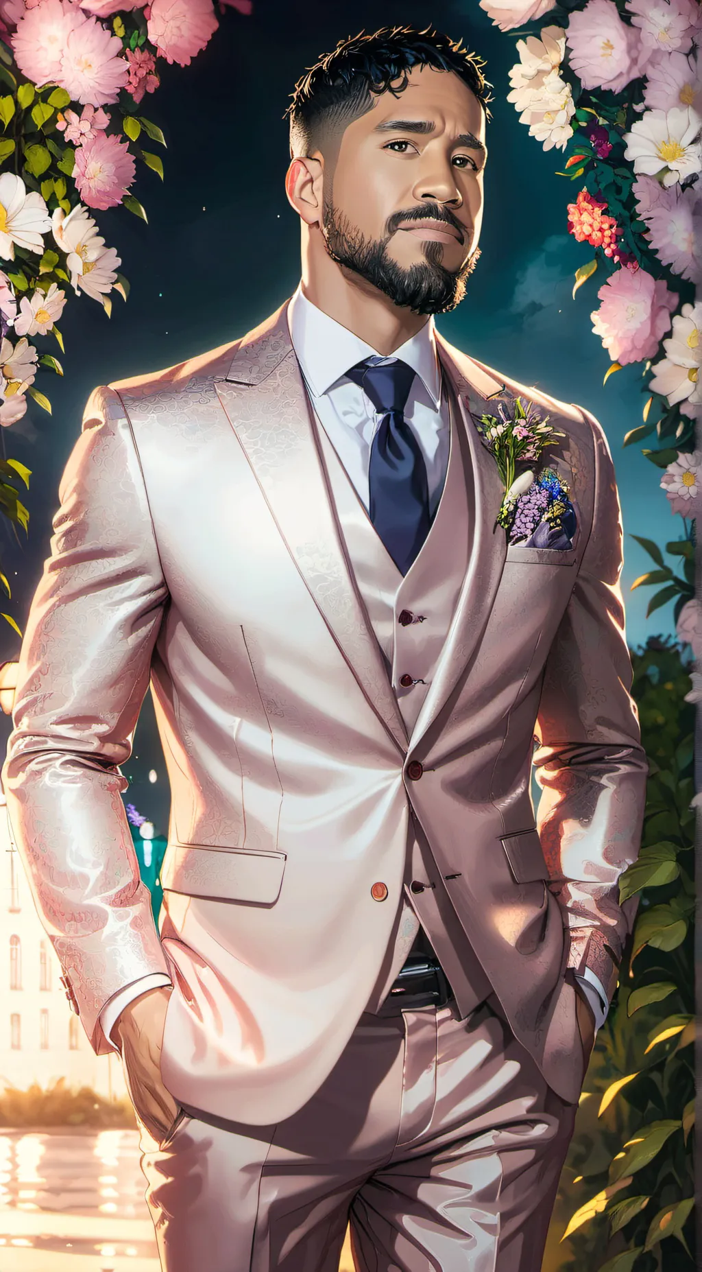 ai character: JEY USO background