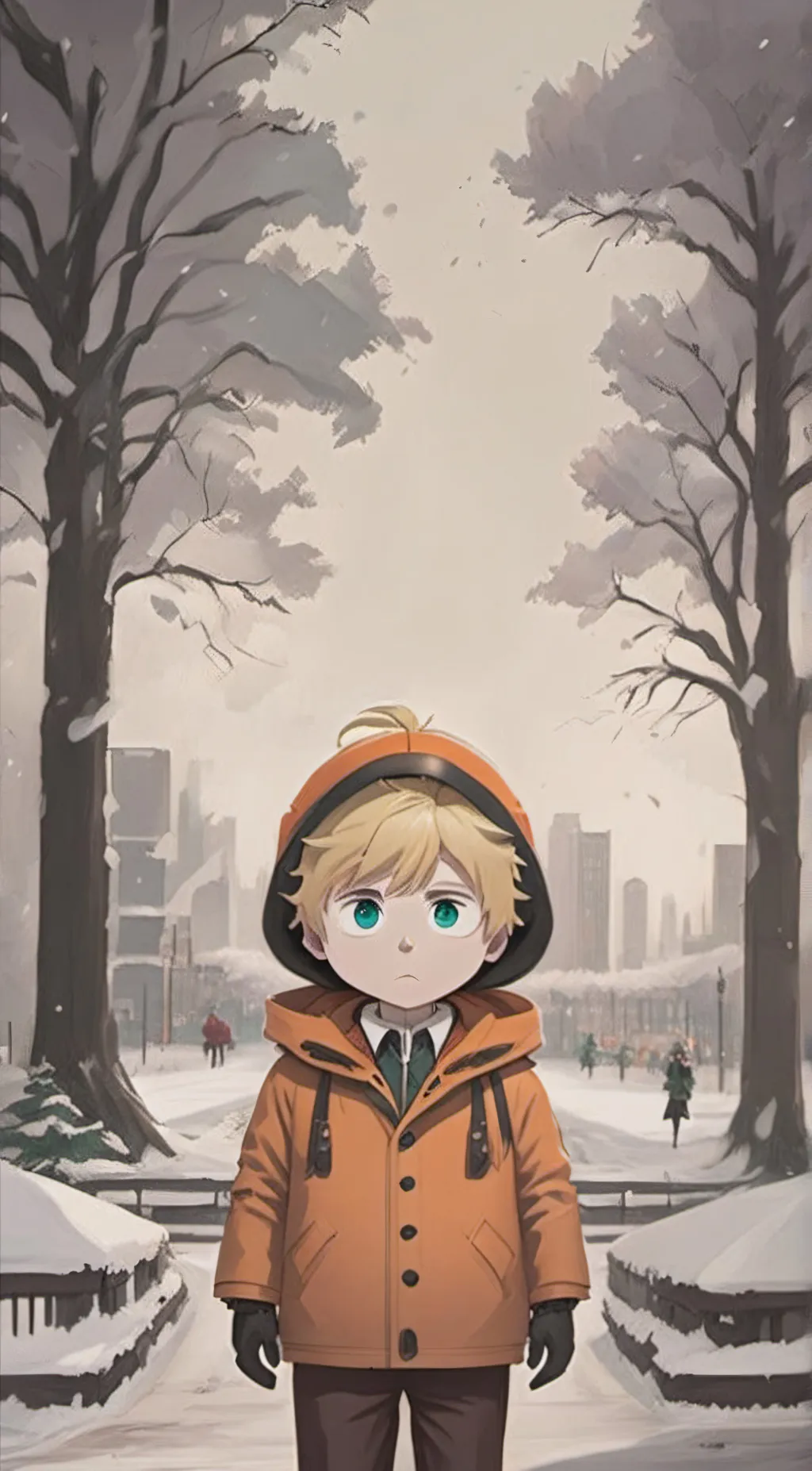 ai character: Kenny McCormick background