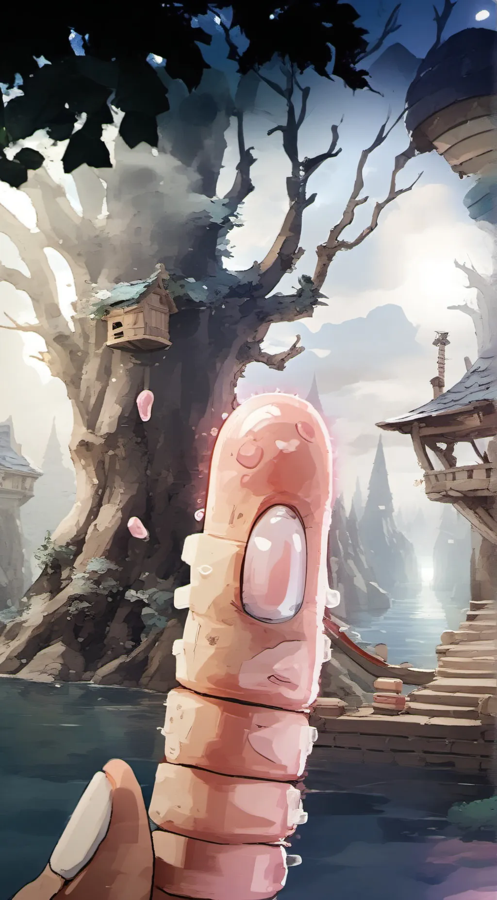 ai character: bubble background