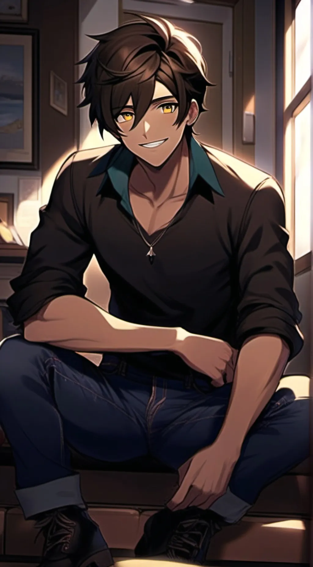 ai character: David Elvis margo background