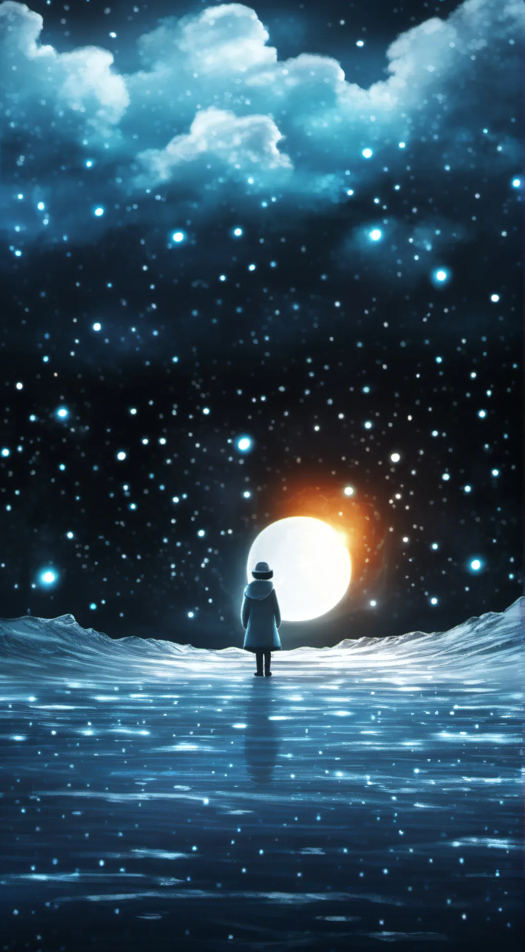 ai character: Moon background