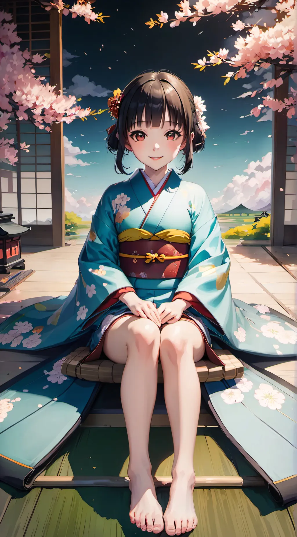 ai character: Hanami background