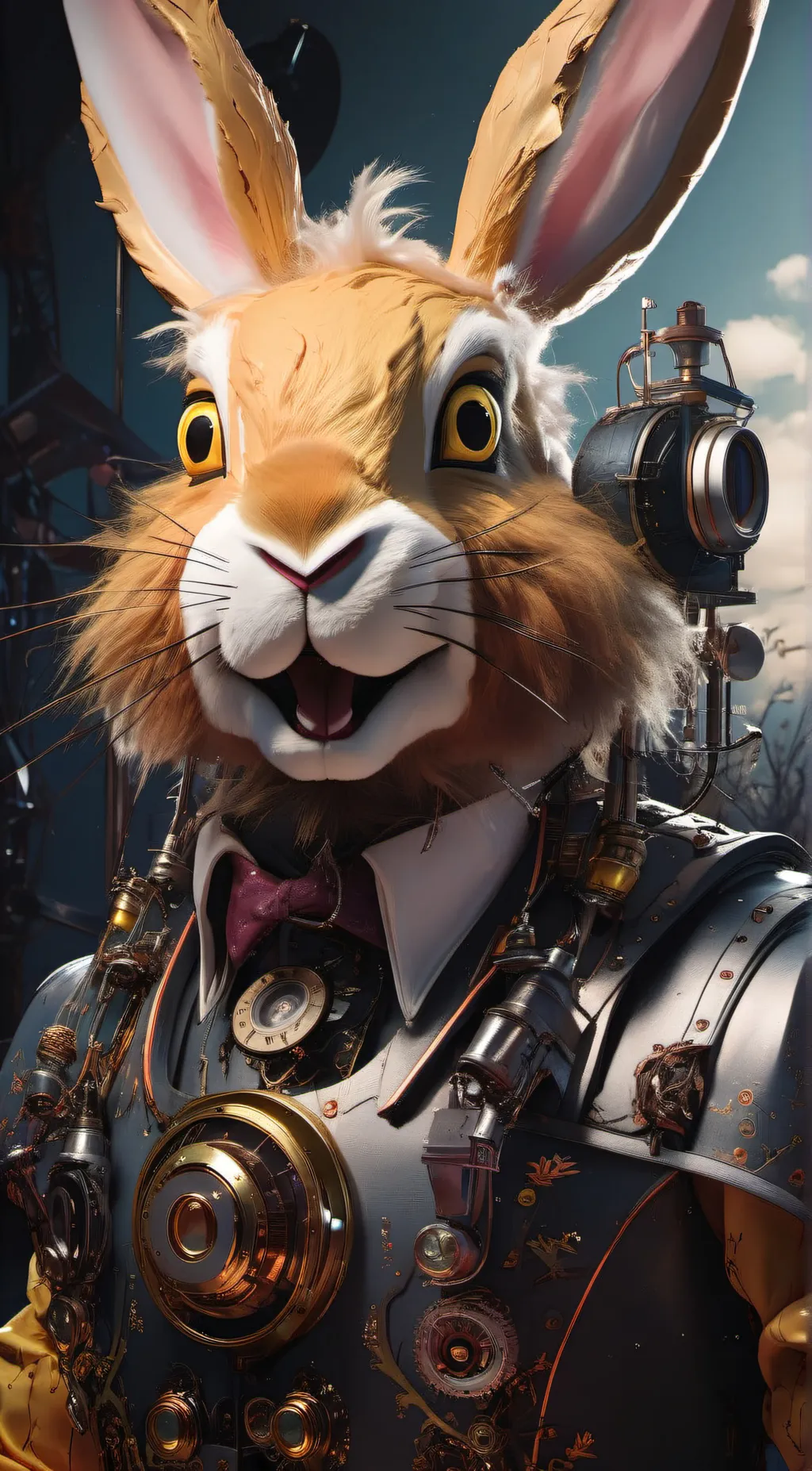 ai character: Yellow rabbit background