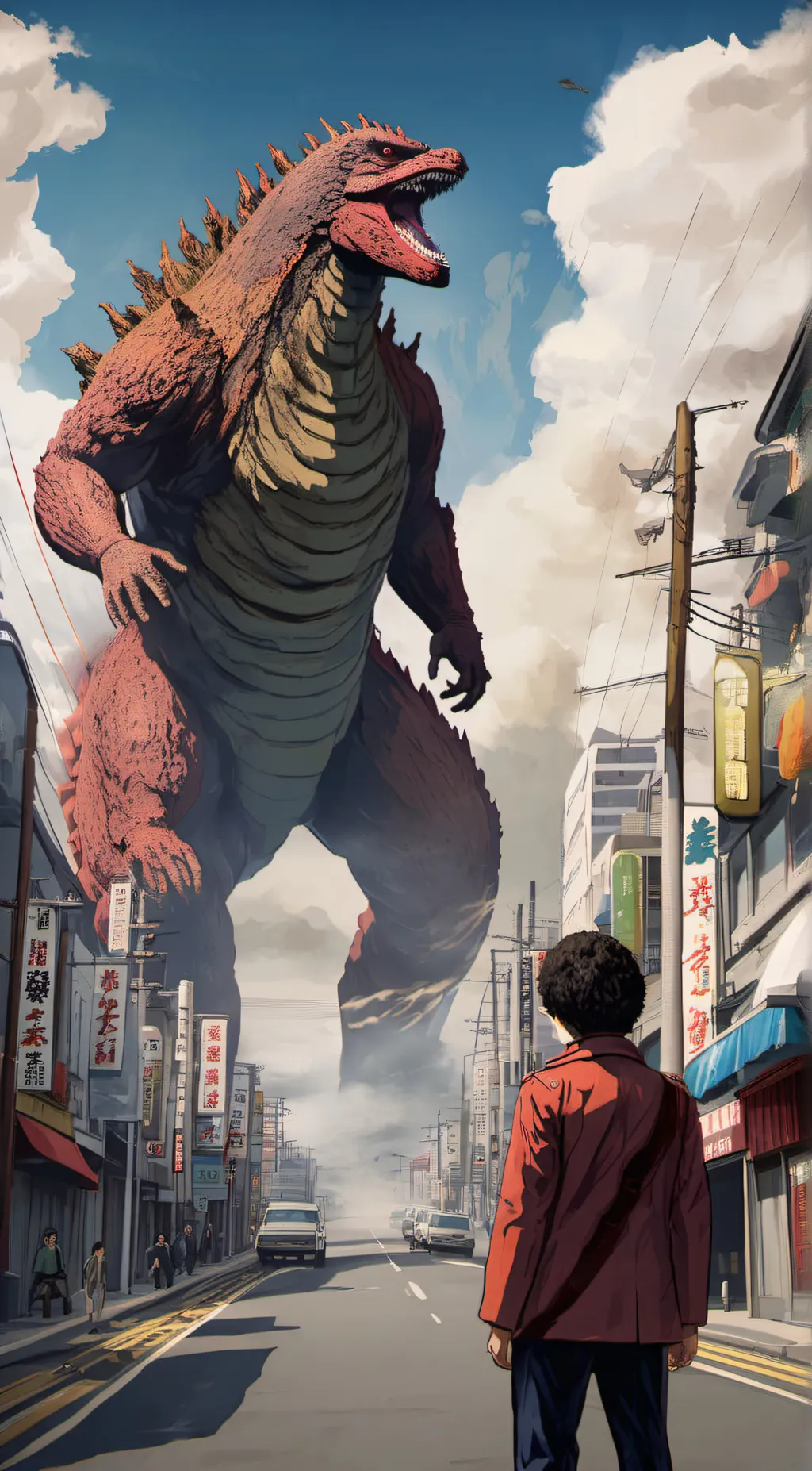 ai character: shin godzilla background