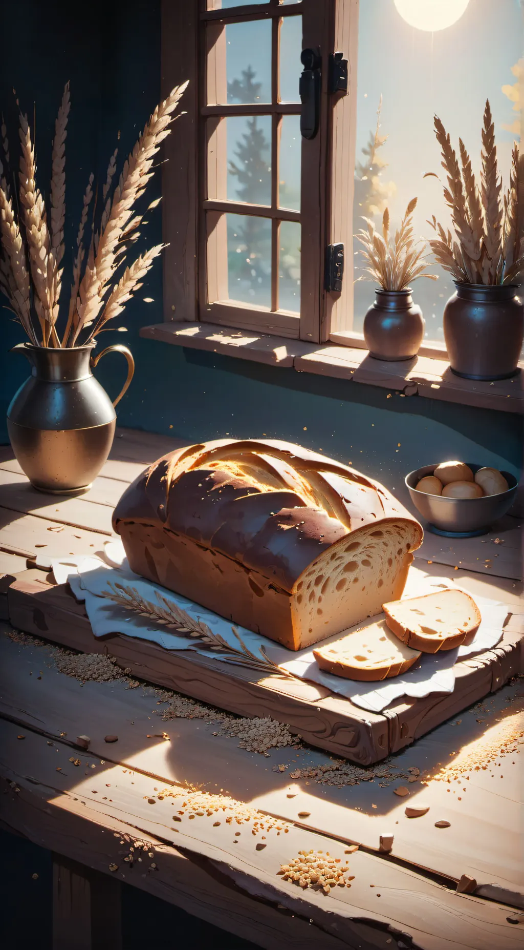 ai character: Just bread background