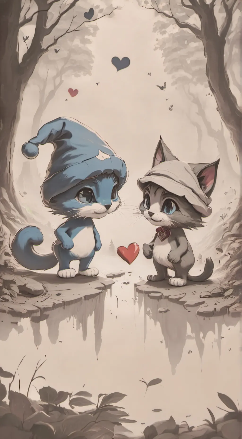 ai character: Smurf cat background