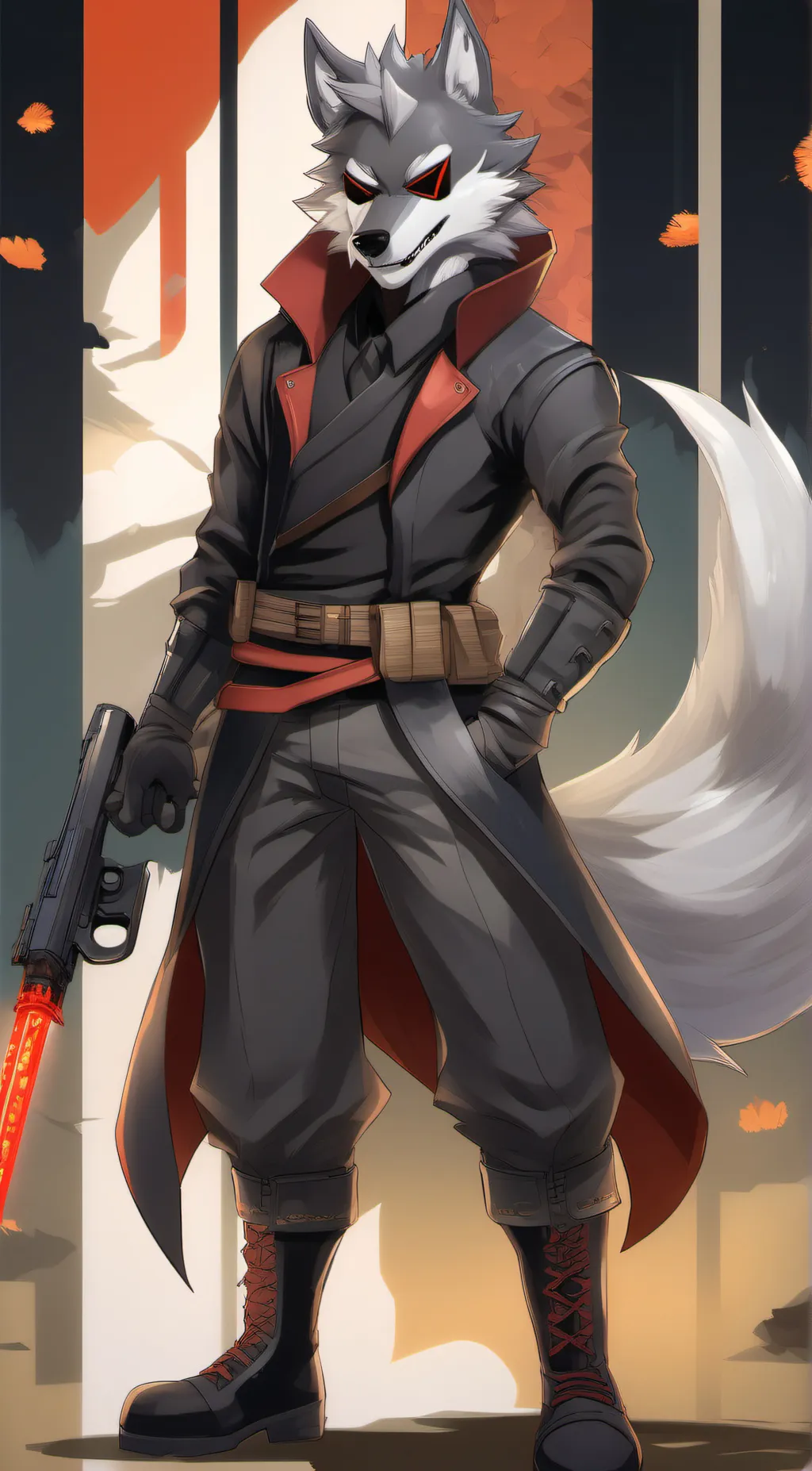 ai character: Wolf O'Donnell  background