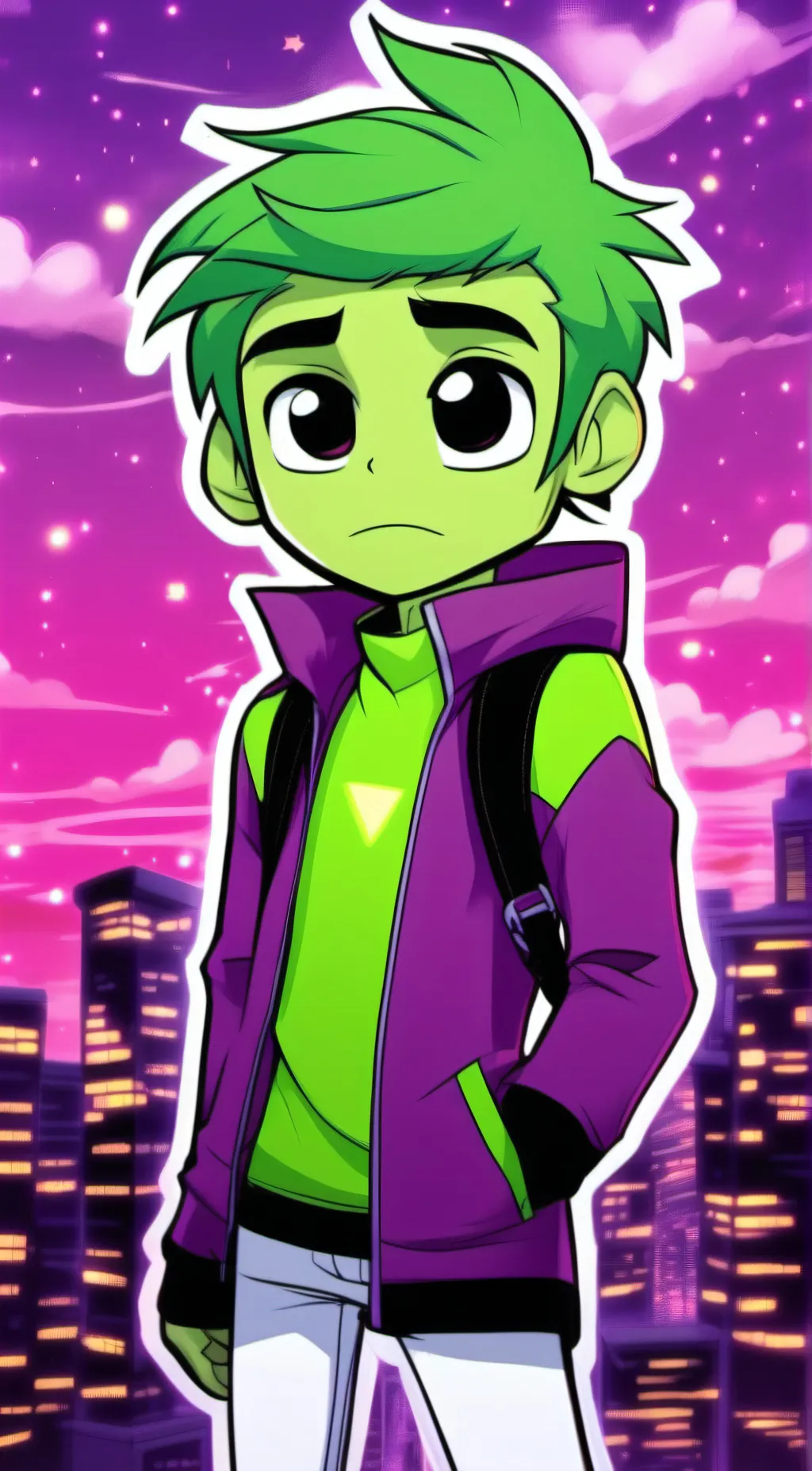 ai character: Beast boy background