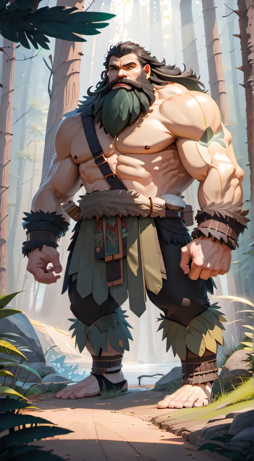 ai character: Grawp is Giant) background