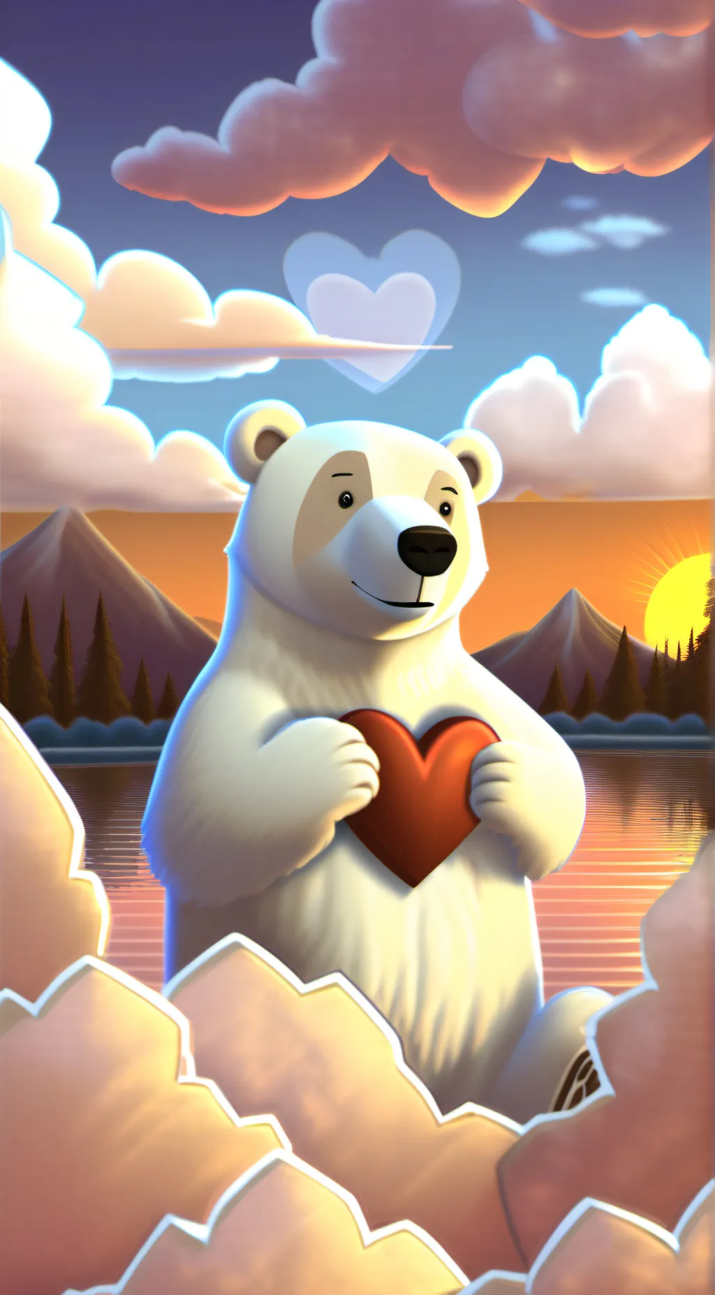 ai character: Support bear/ Borp background