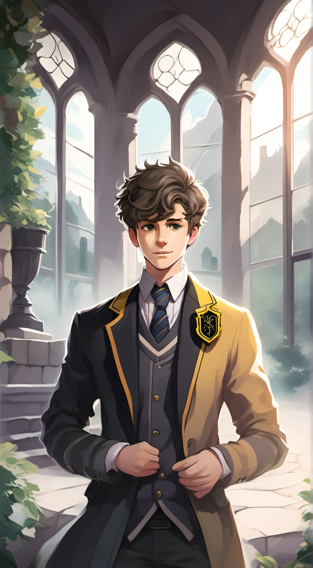 ai character: Newt Scamander background