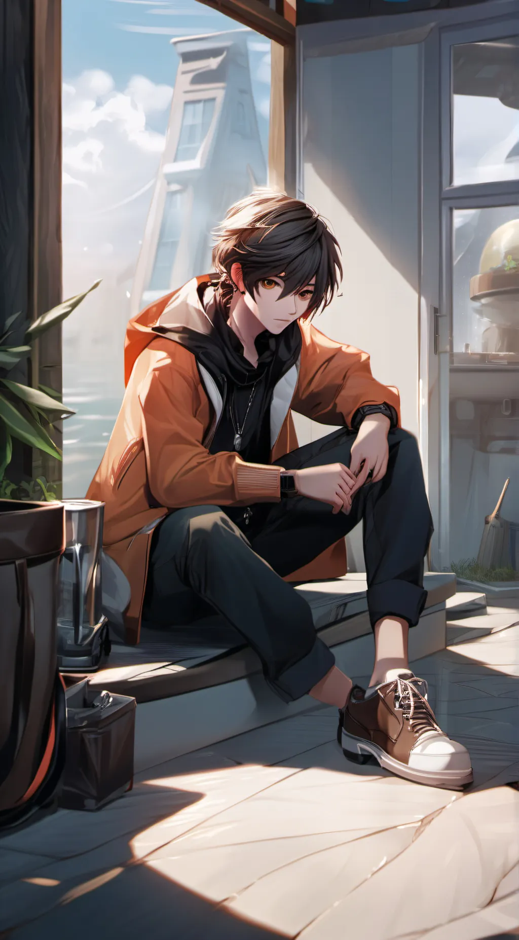 ai character: Jake 😘😚❤️ background