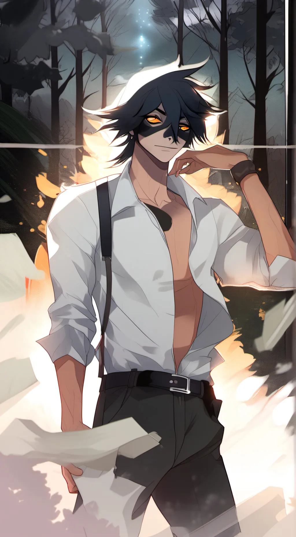 ai character: rose background