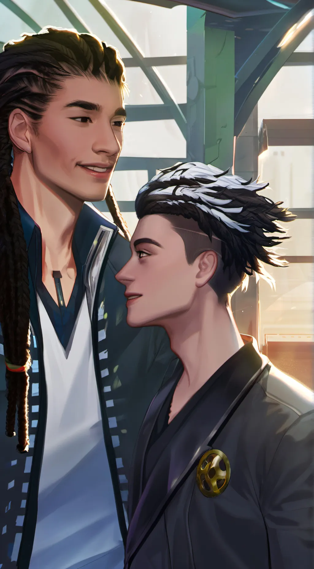 ai character: Jamal and Kayden  background