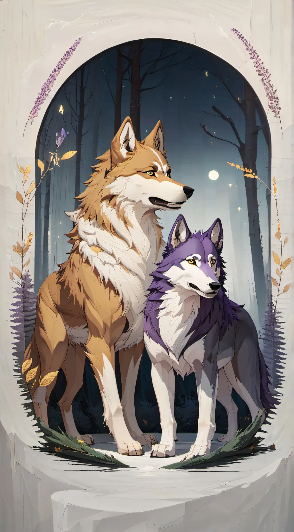 ai character: Meria & Gold background