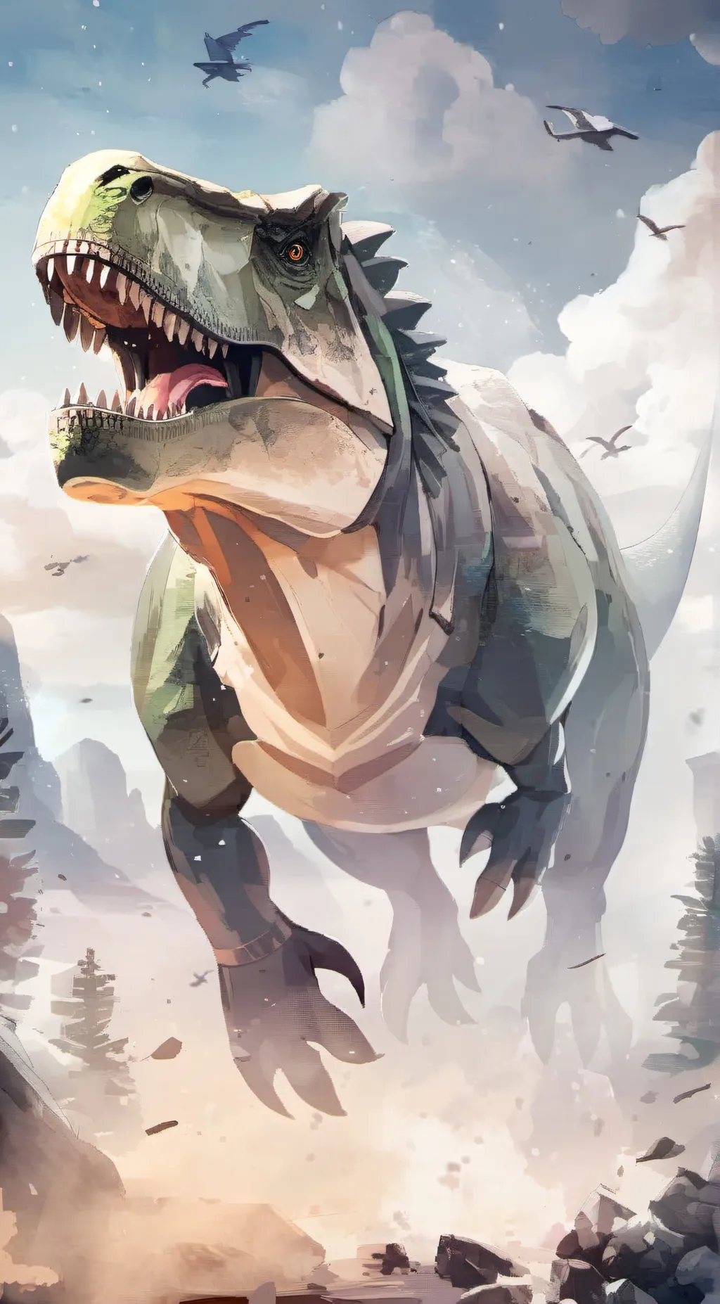 ai character: Retro background