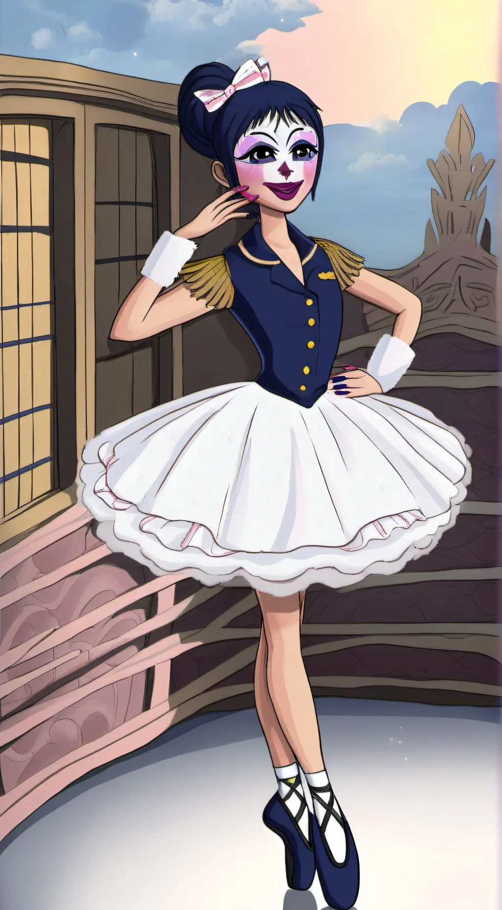 ai character: stylish Ballora background