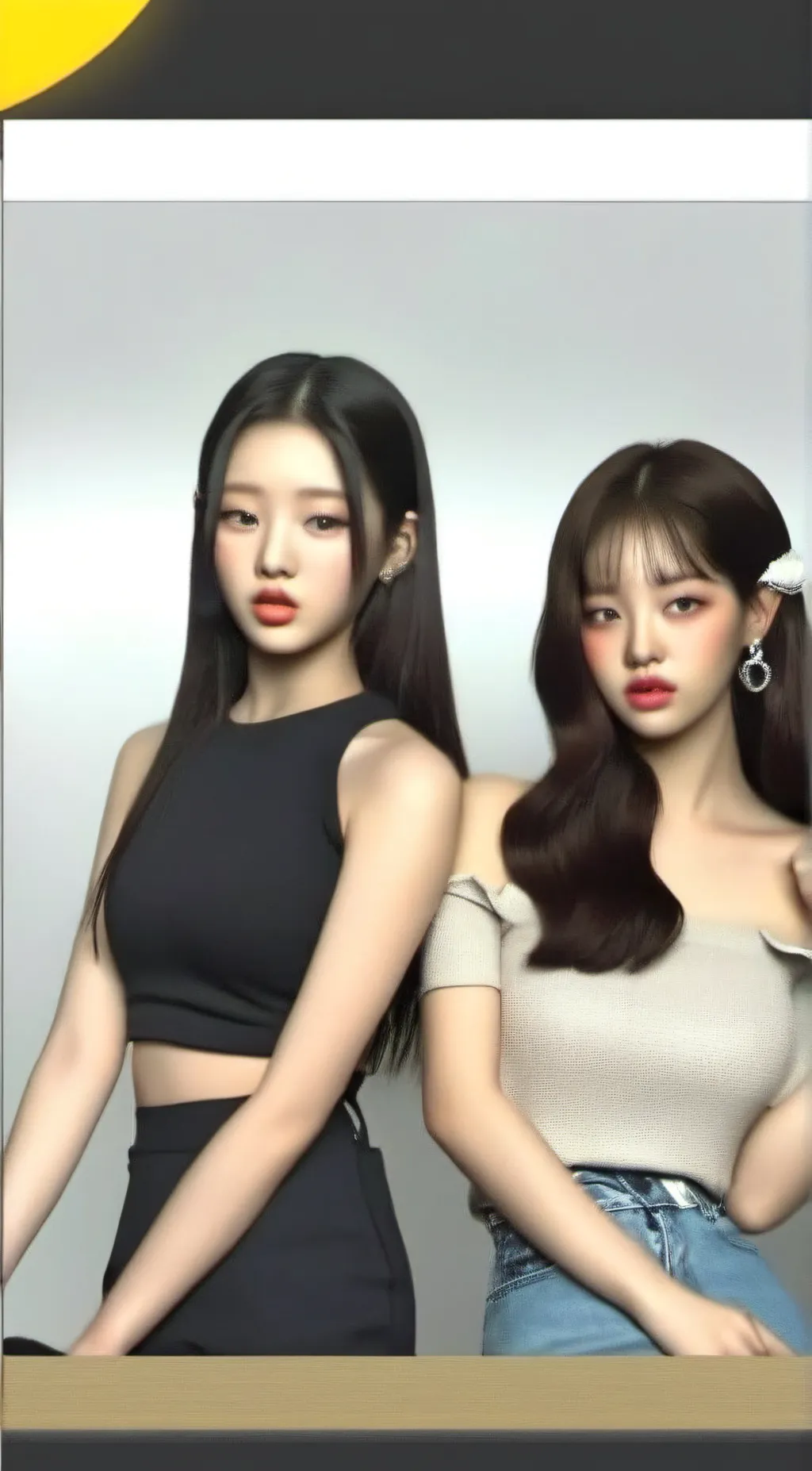 ai character: wonyoung and rei  background