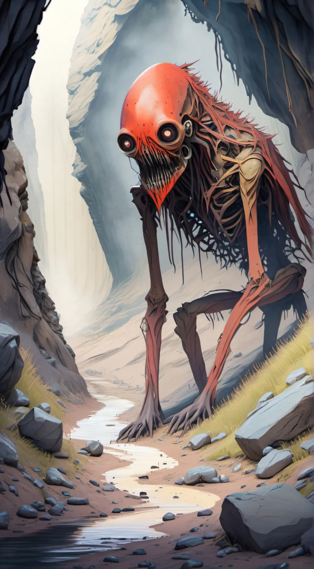 ai character: monster deep down  background