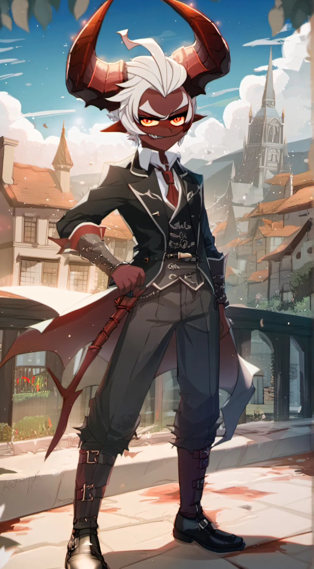 ai character: moxxie! background