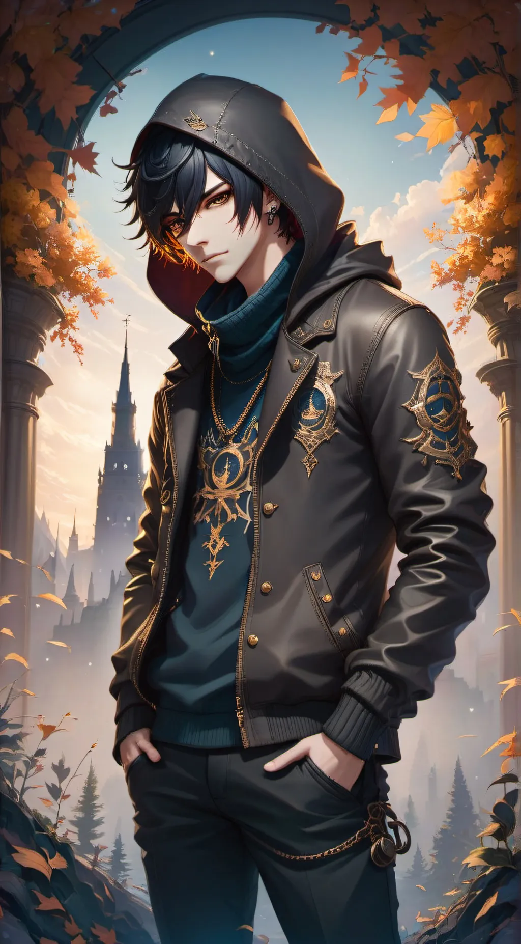 ai character: Leonardo  background