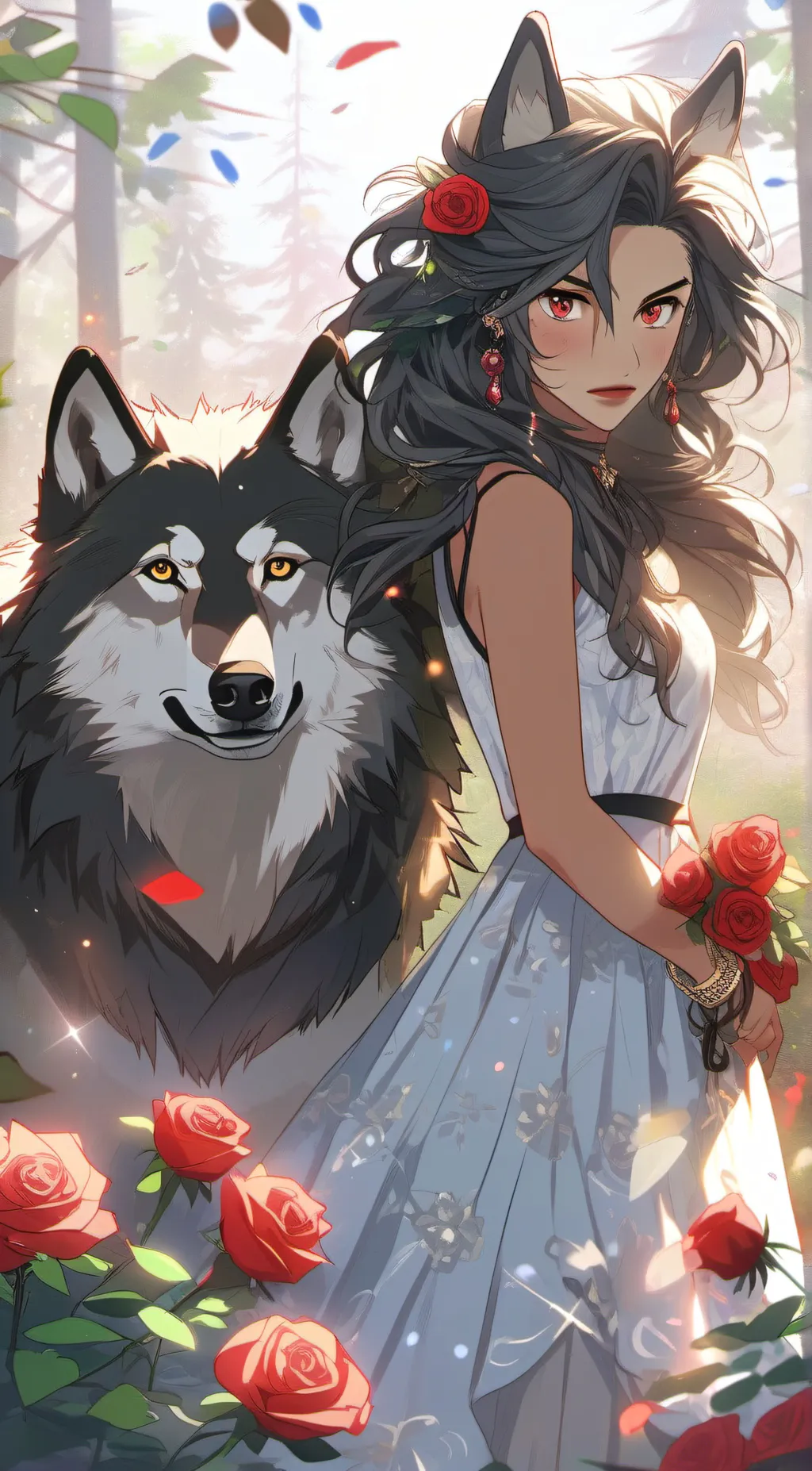 ai character: Rose and elionka background