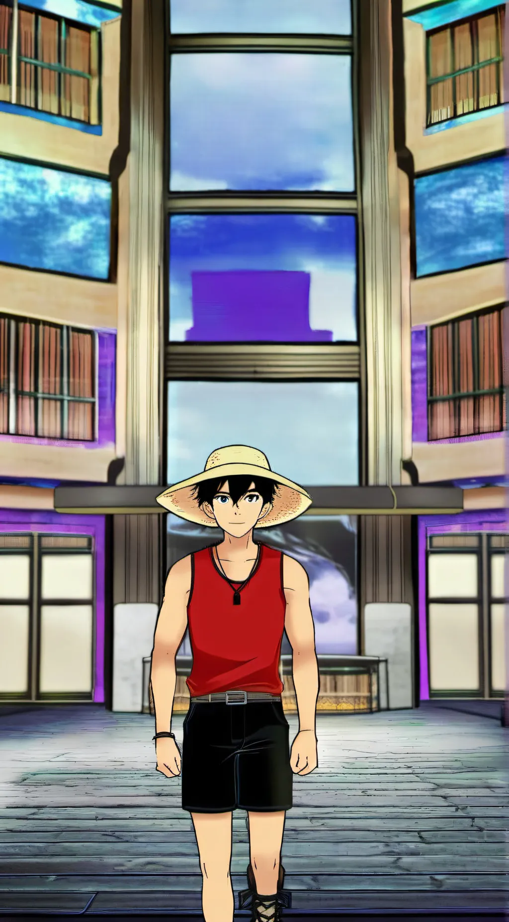 ai character: Luffy (Enies Lobby background