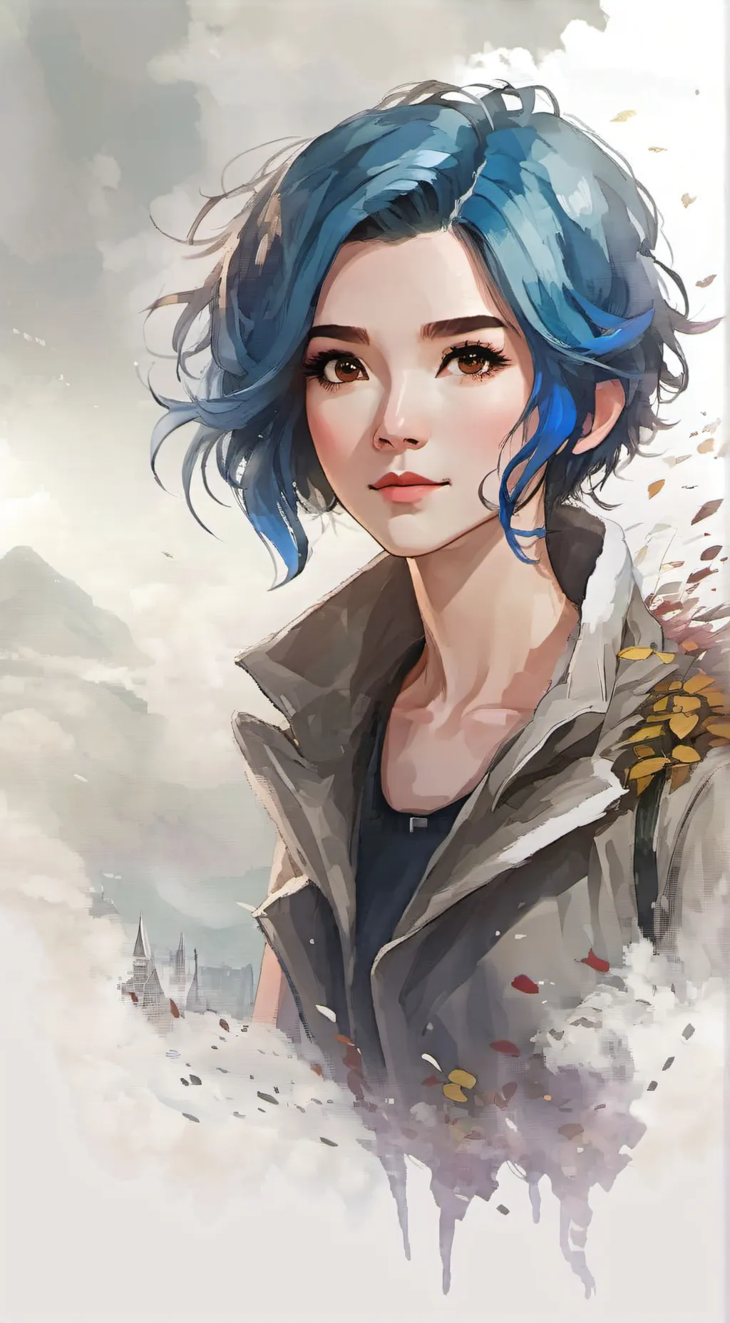 ai character: Ramona flowers background