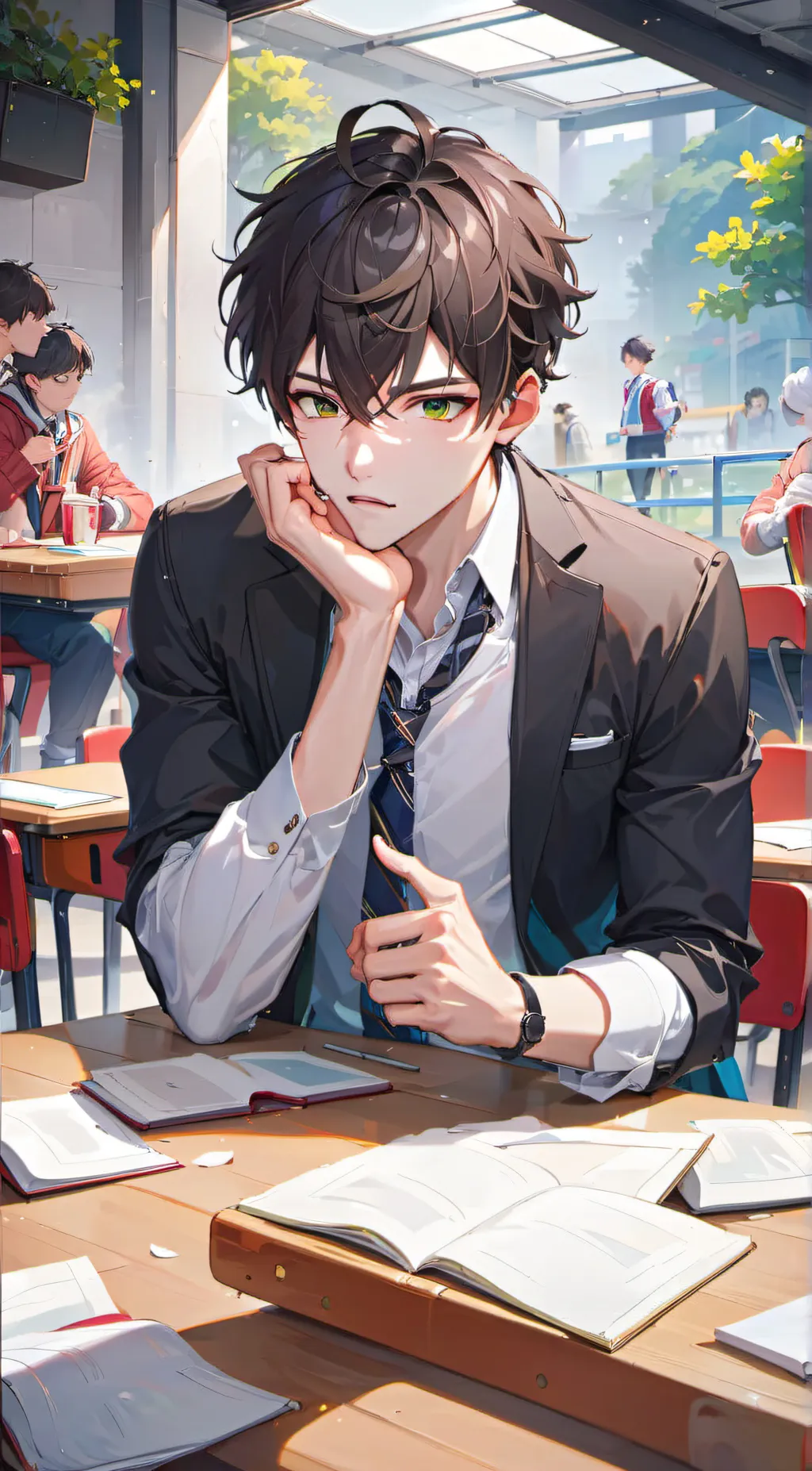 ai character: Steel background