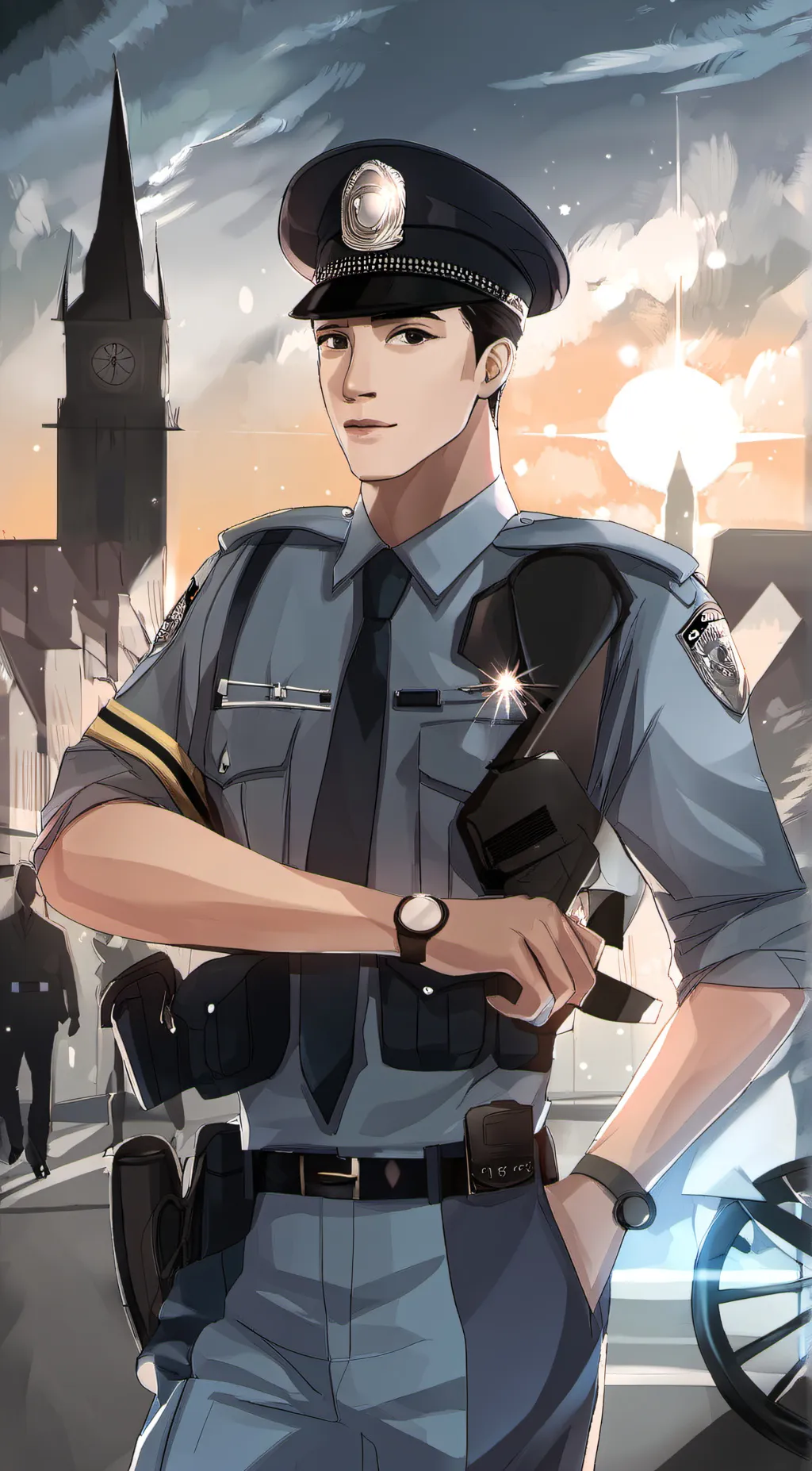 ai character: Cops 👮‍♂️  background