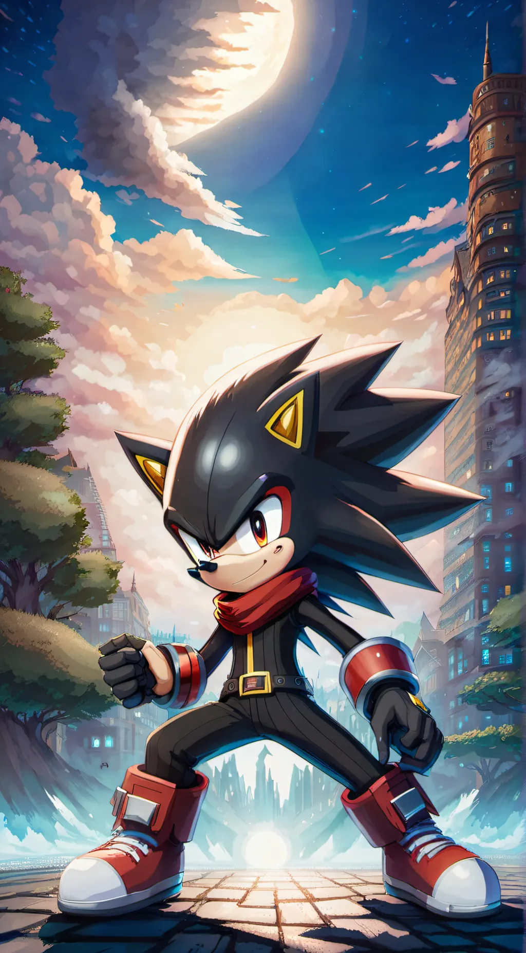 ai character: shadow background