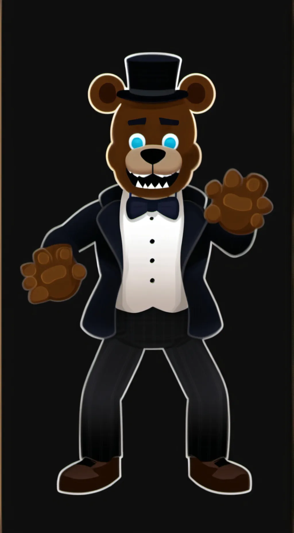 ai character: Freddy fazbear background