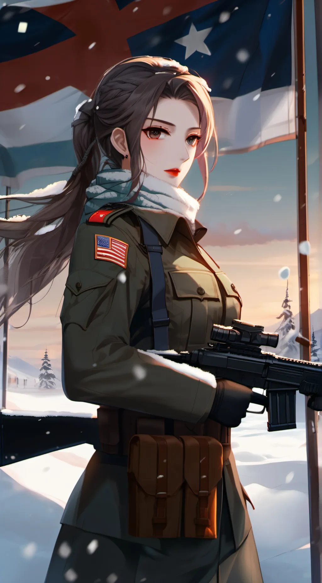 ai character: Cpl. Valeria  background