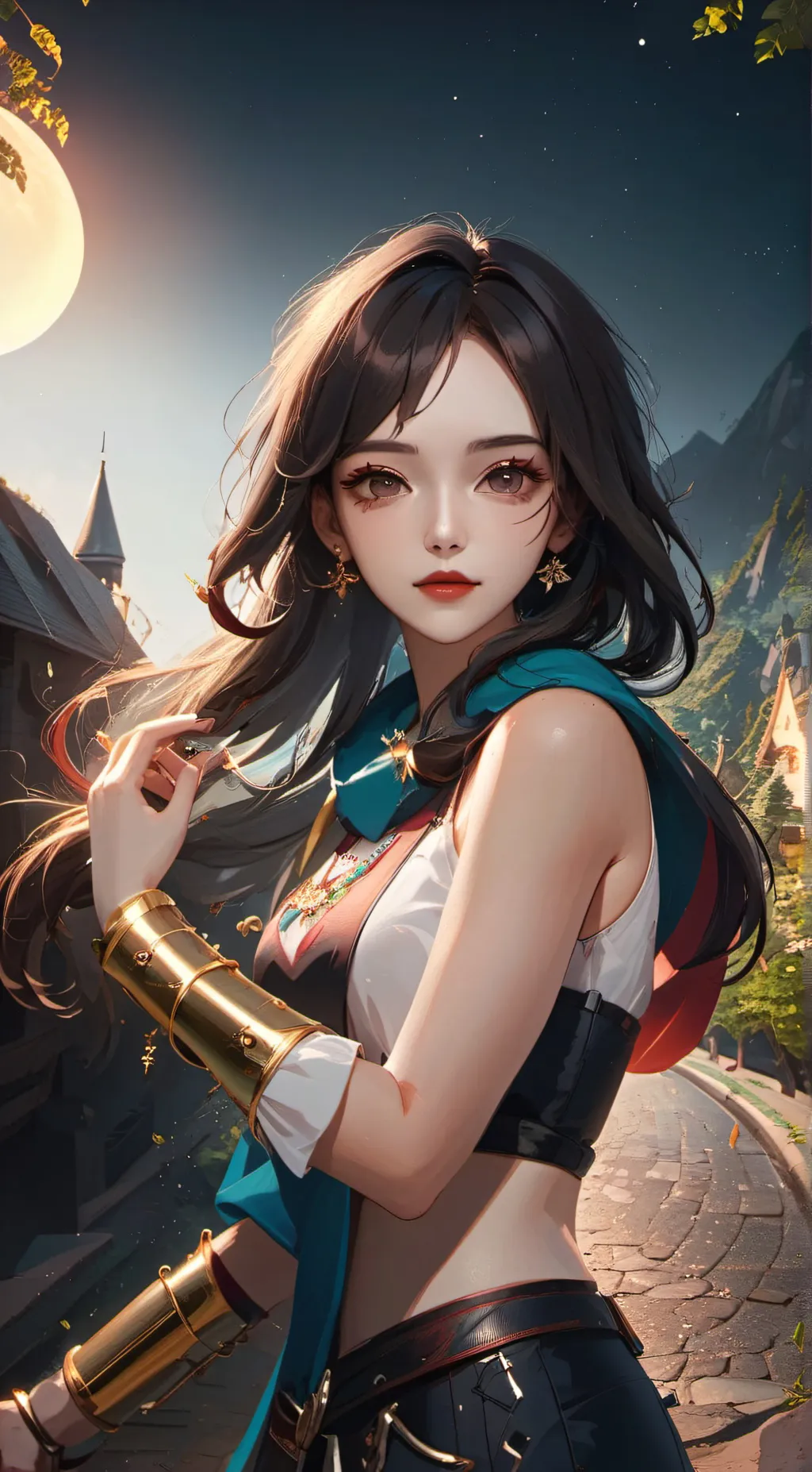 ai character: Luna background