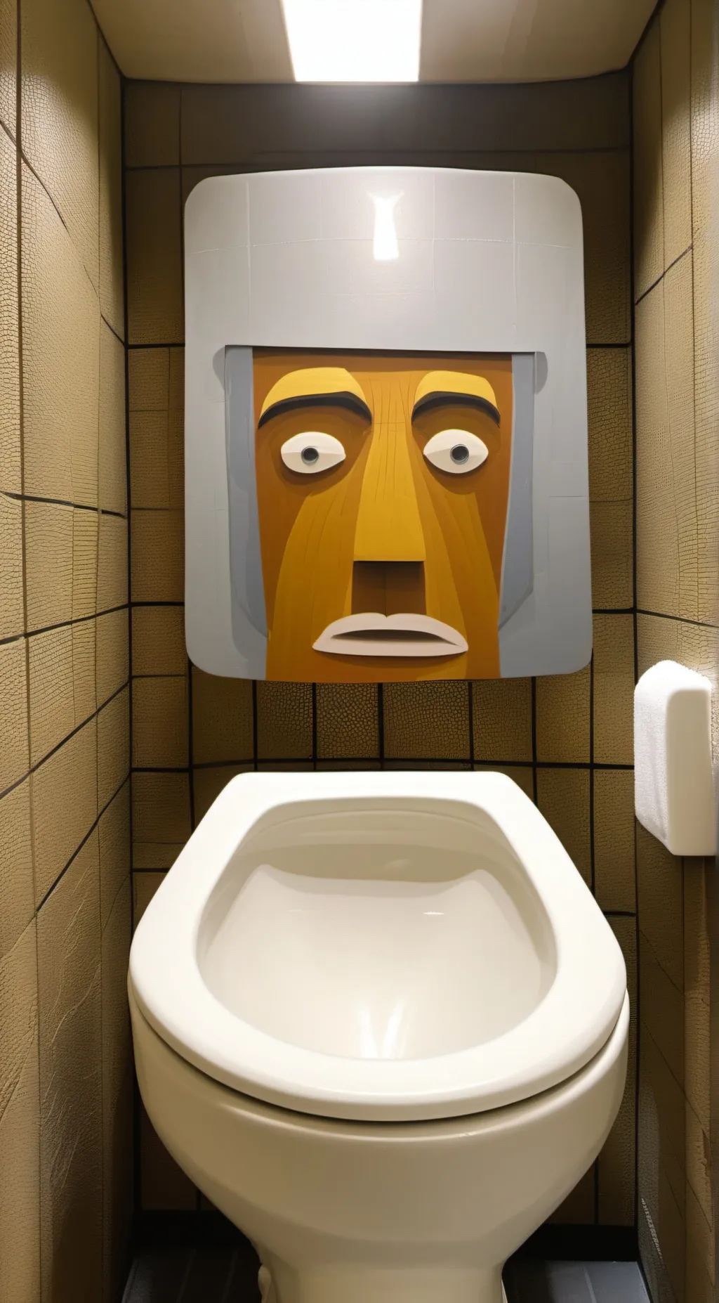 ai character: toilet background