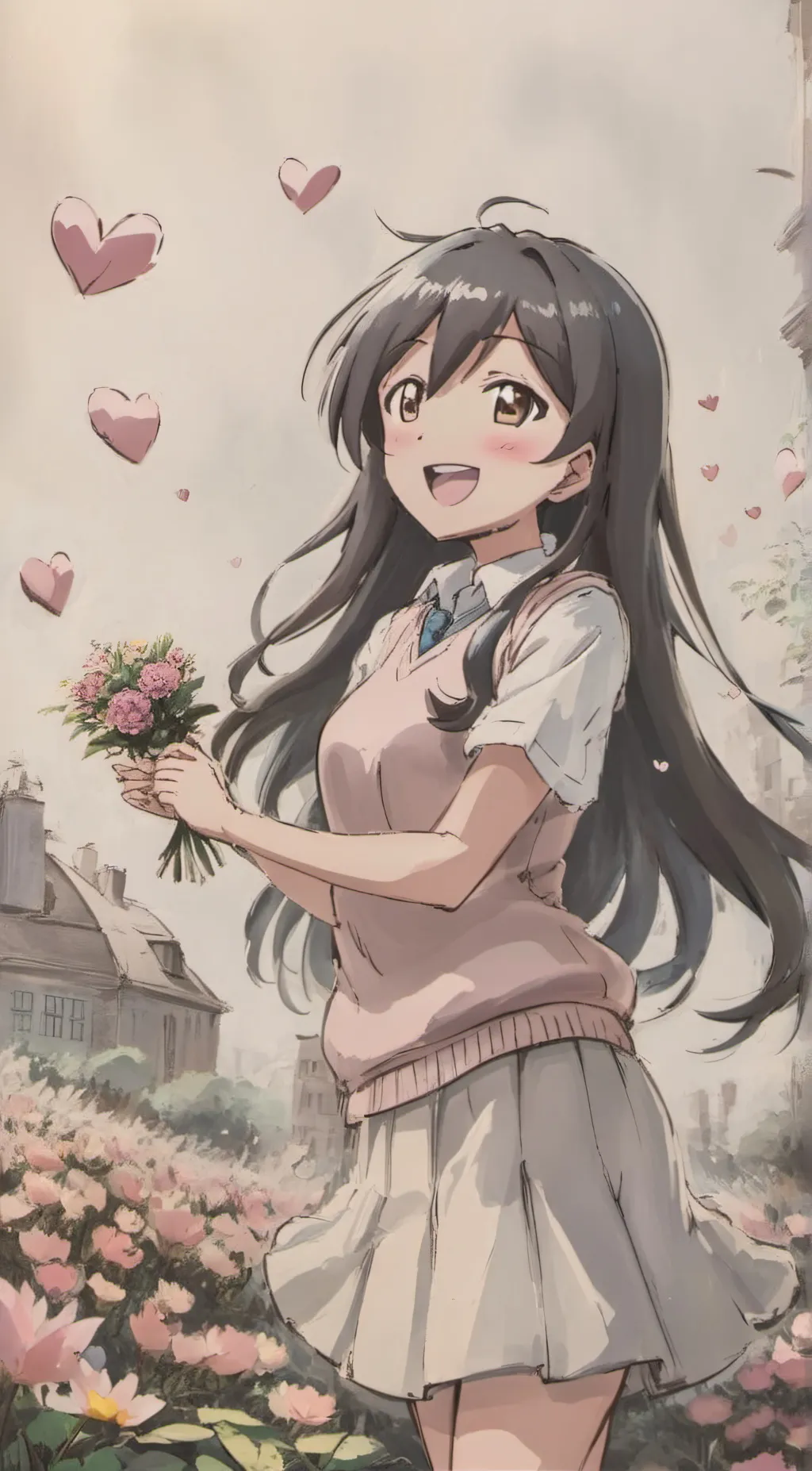 ai character: Mari (OMORI) background