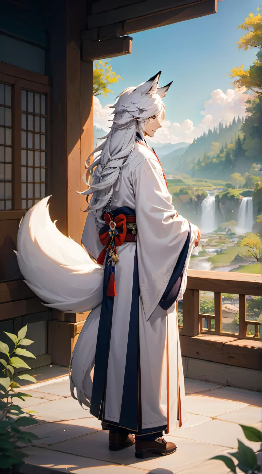 ai character: Tomoe  background