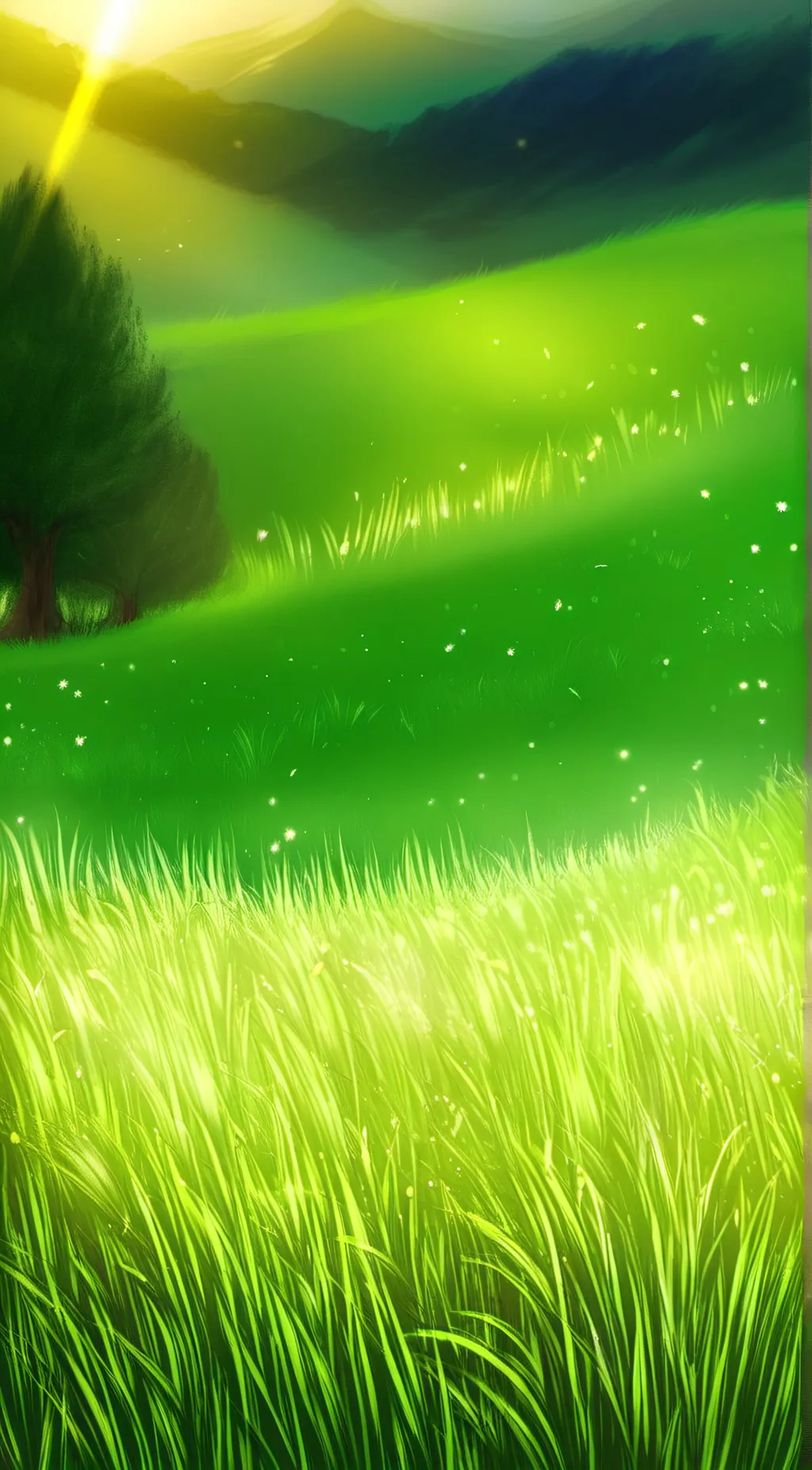 ai character: Grass background