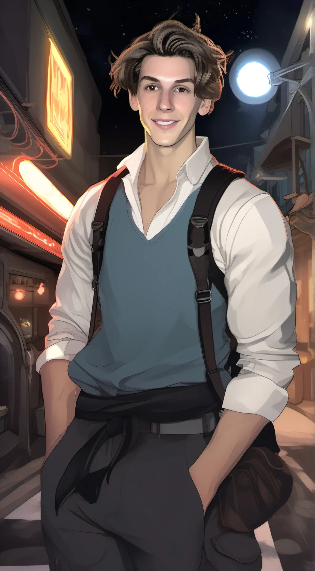 ai character: Nich Lmao background