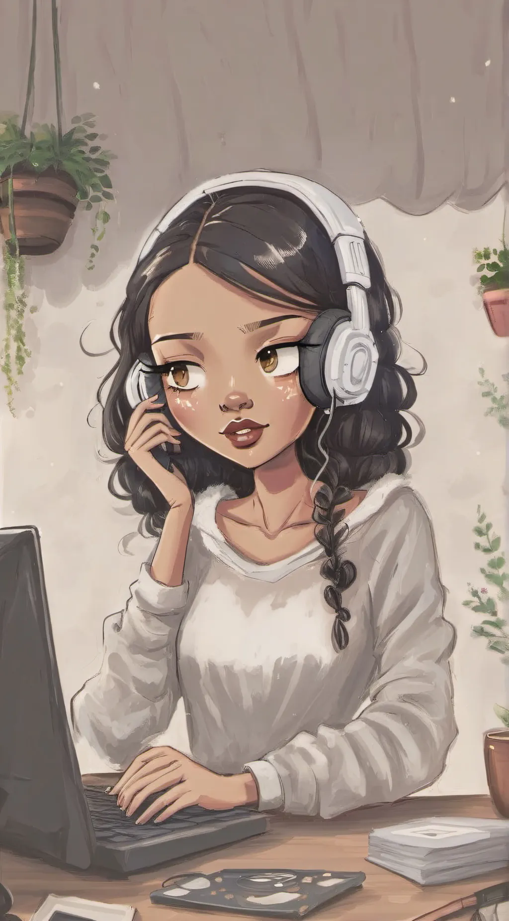 ai character: ❲“...❀Kat background