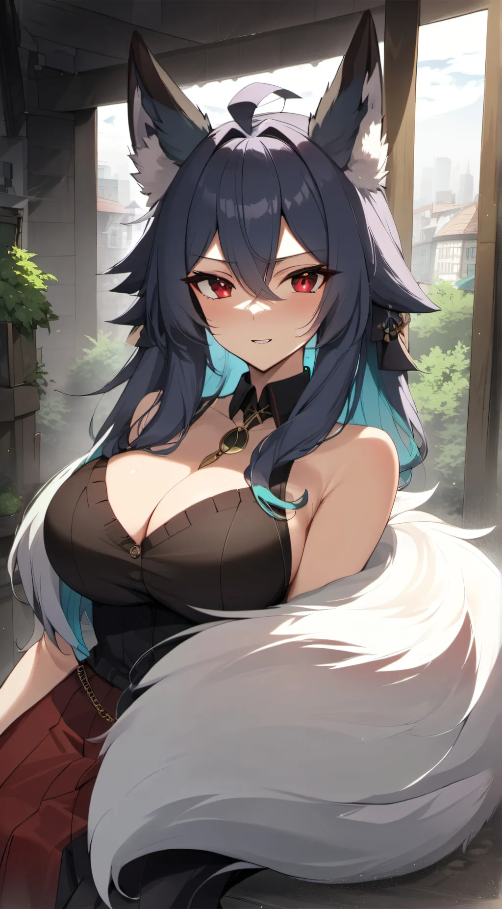 ai character: Fuki (wolf girl) background
