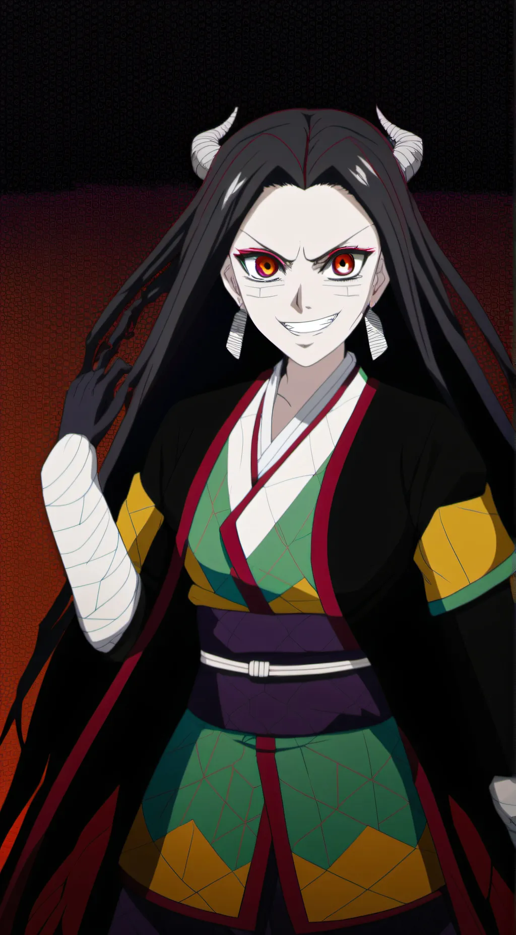 ai character: demon Slayer daki background