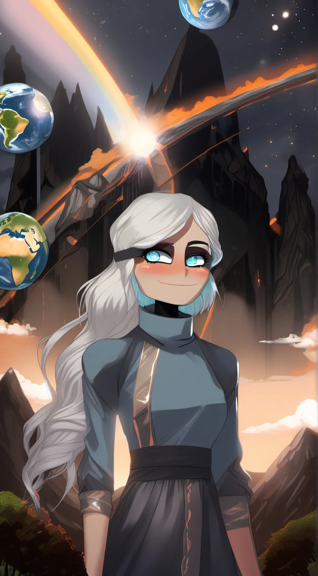 ai character: earth background