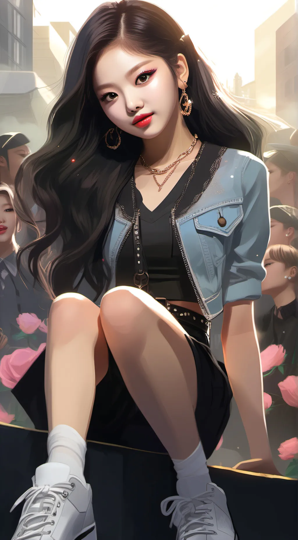 ai character: Jennie  background