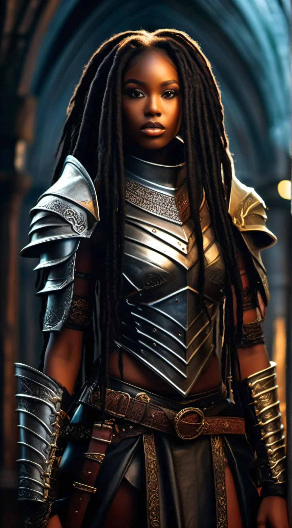 ai character: Leona Bravestone background