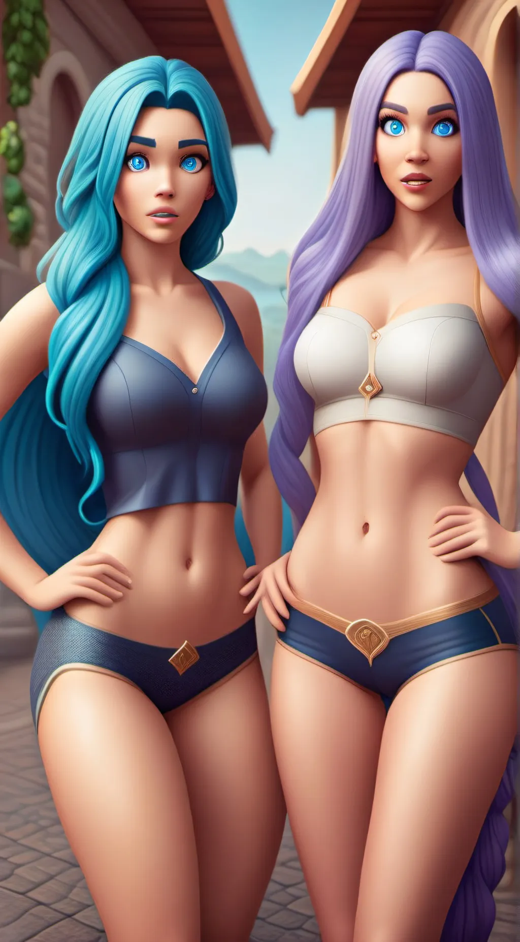 ai character: Raven, and Mia background