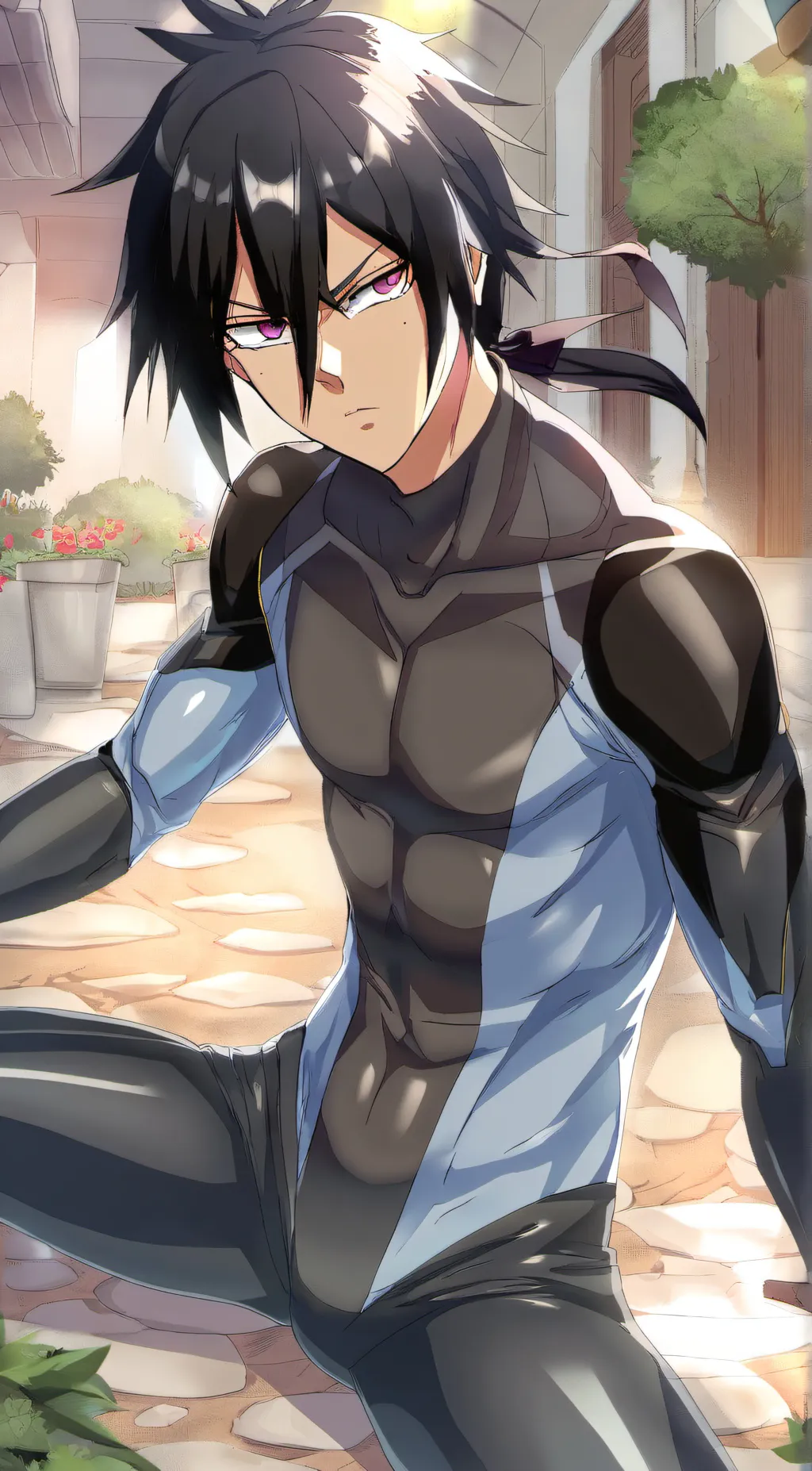 ai character: thunderbolt flash background