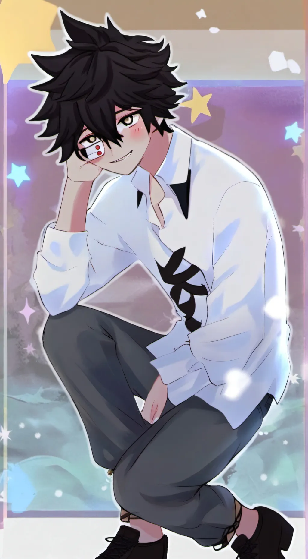 ai character: Levi♂️ background