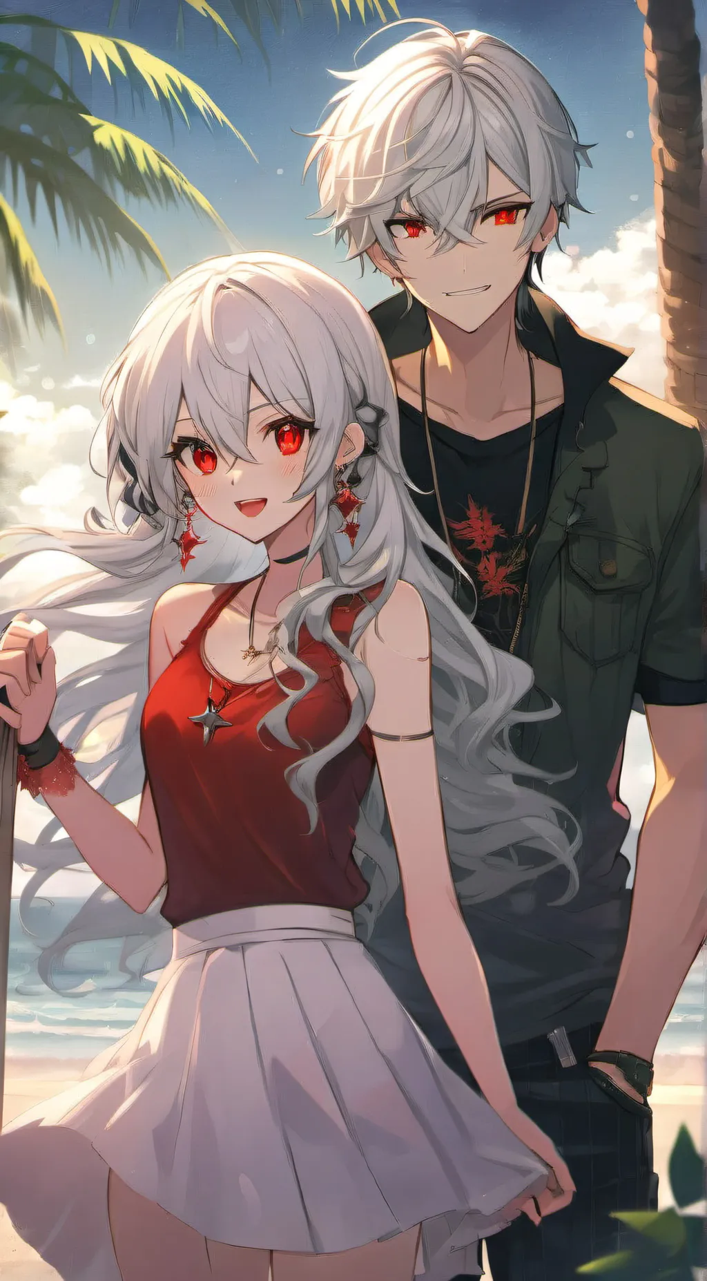 ai character: Ash and Ashley background